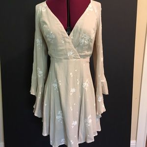 Free people tan tunic size medium rayon